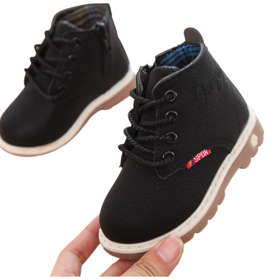 Mjuka PU-läderkängor för barn