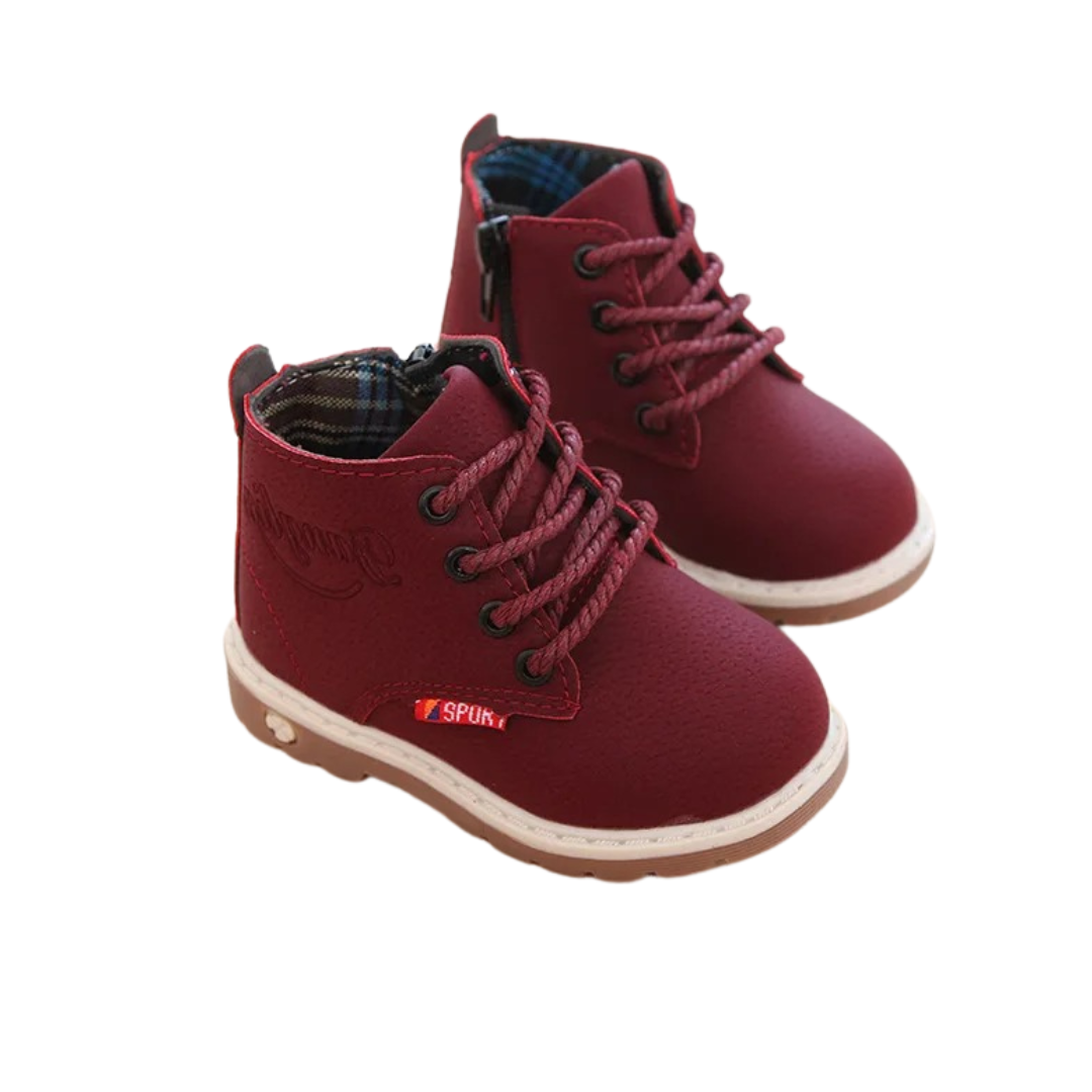 Mjuka PU-läderkängor för barn