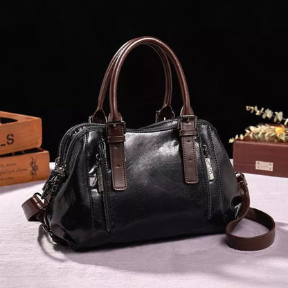 Kvinnors Vintage Läderväska Chic
