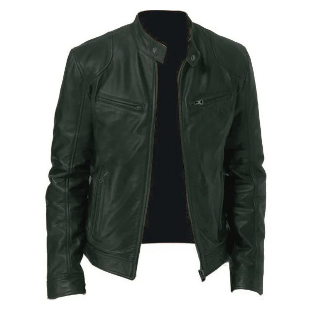 Slim Fit motorcykeljacka för män