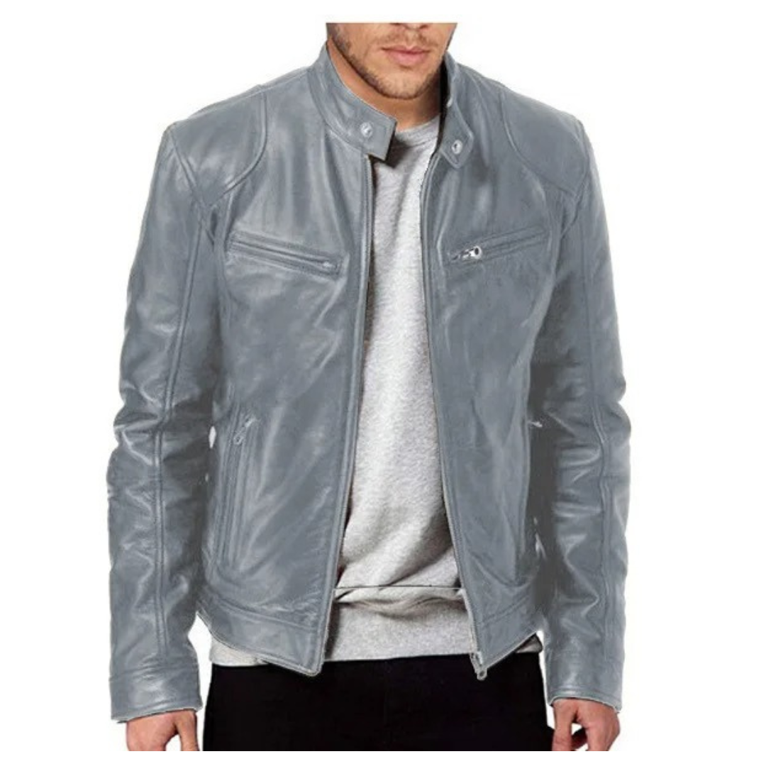 Slim Fit motorcykeljacka för män