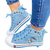 Denim Hi-Top Sneakers För Kvinnor