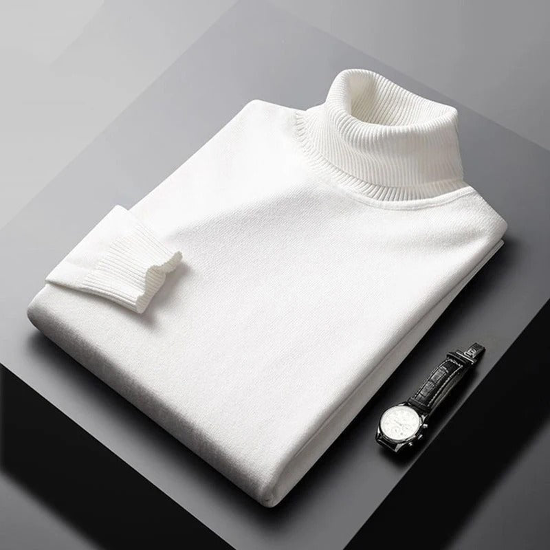 Variant image for Mäns Turtleneck Klassisk Design Mjuk Bomullsblandning-21