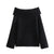 Stickad tröja med off shoulder för kvinnor