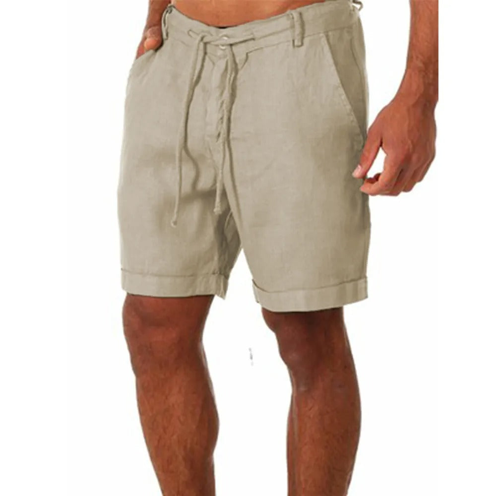 Herrshorts i bomull i linne