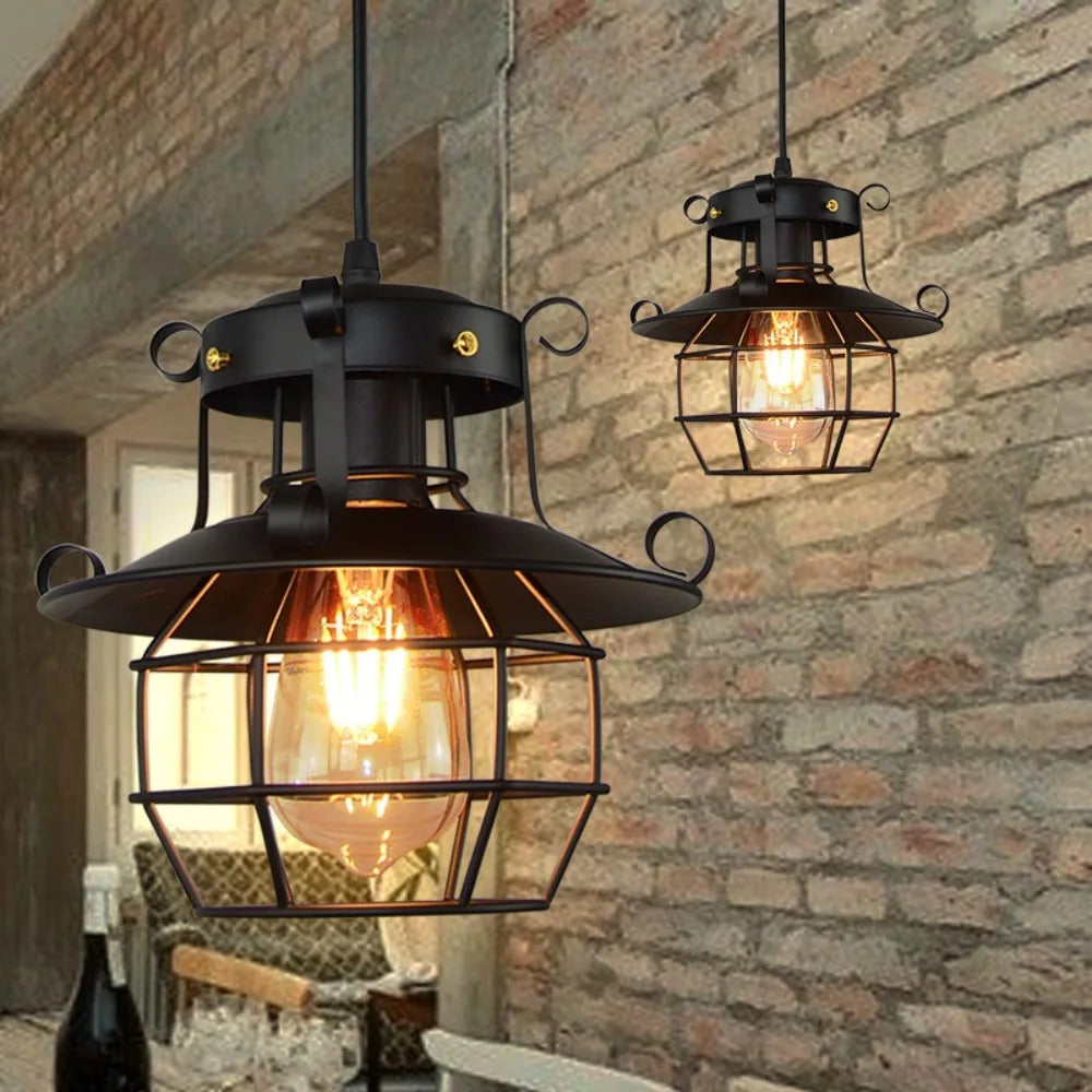 Retro industriell hängande lampa