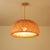 Handgebreide hanglamp van bamboe