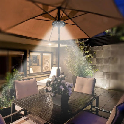28 LED uteplats paraplyljus