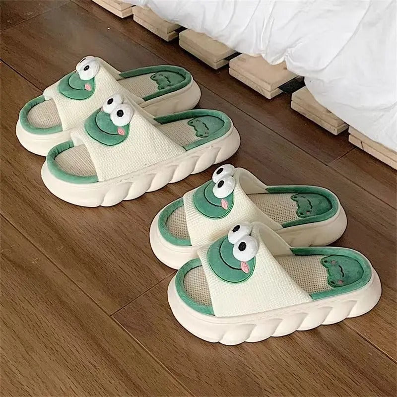 Tjock Sole Frog Tofflor