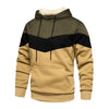 Patchwork Fleece Hoodie för män