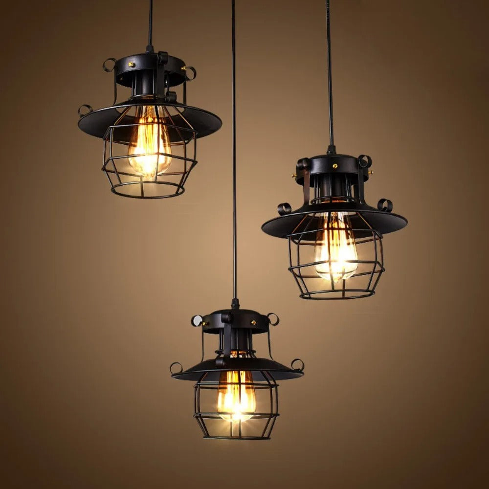Retro industriell hängande lampa
