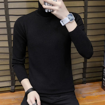 Slim turtleneck tröja för män