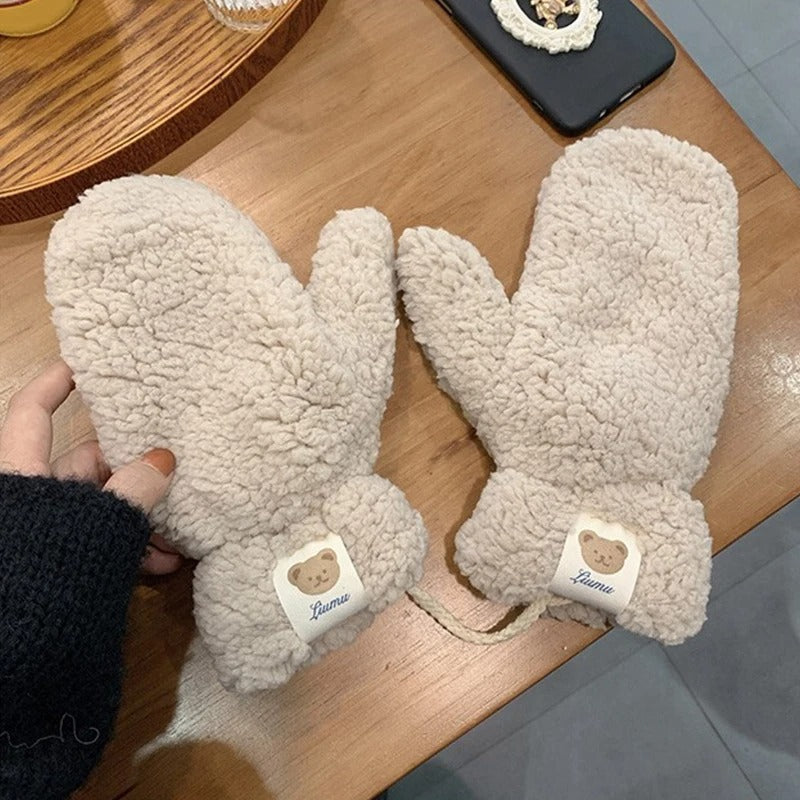 Kawaii plysch varma handskar