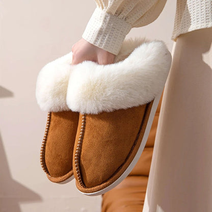 Fluffiga varma Toffel i mocka-stil dam
