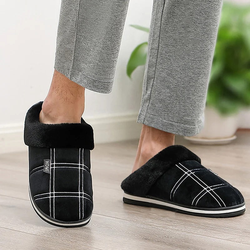 Flock Striped Inomhustofflor för herrar