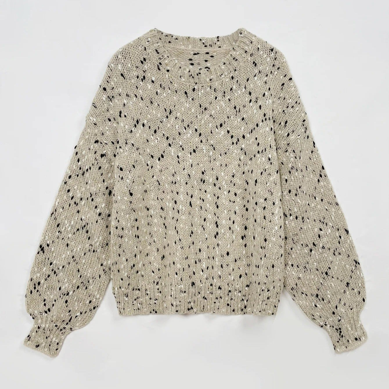 Stickad Drop Shoulder-tröja för kvinnor