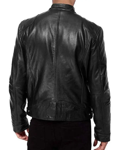 Slim Fit motorcykeljacka för män