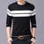Patchwork-pullover med O-ringning för män