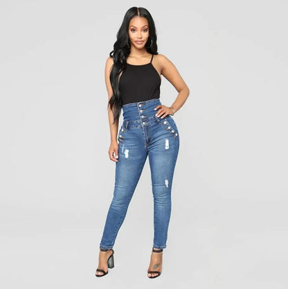 Denimstil Byxor för kvinnor