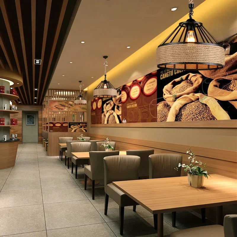 Vintage hampa hänglampa