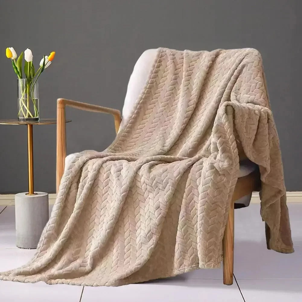 Coral Velvet Wool Blanket