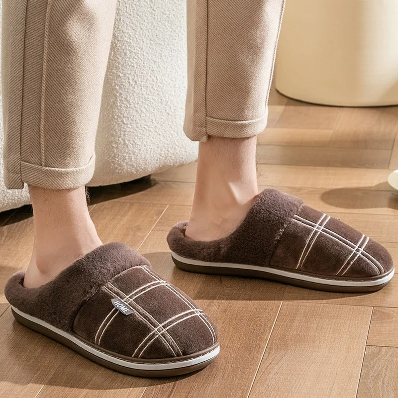 Flock Striped Inomhustofflor för herrar
