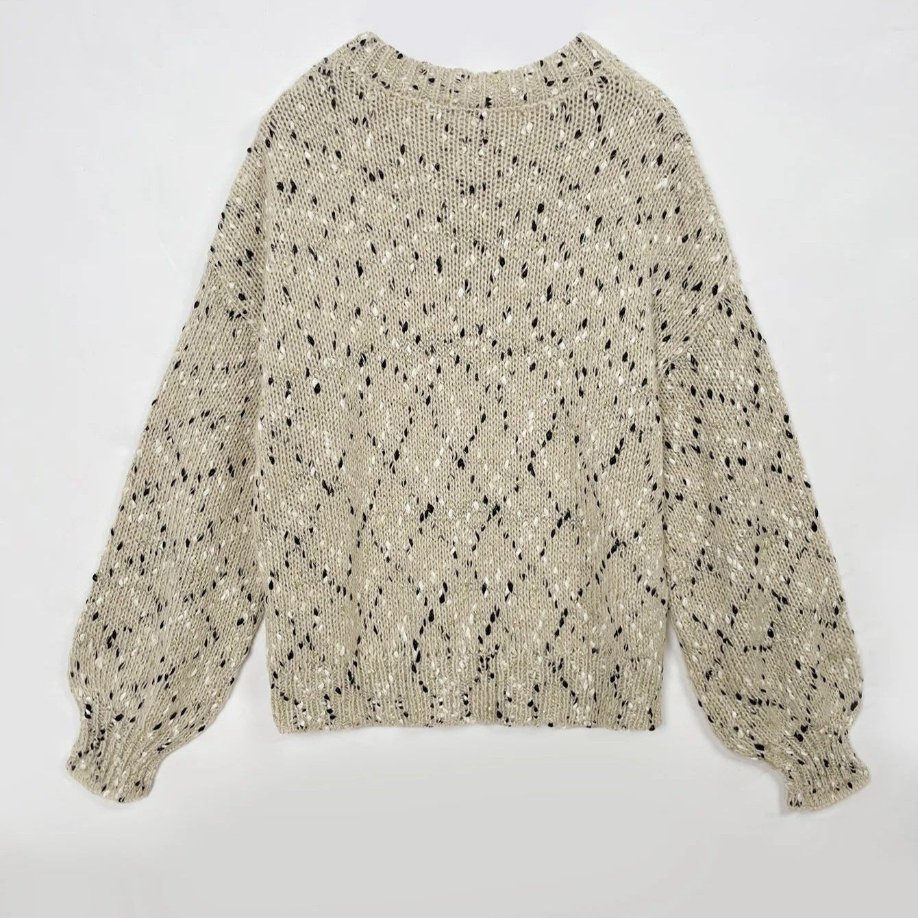 Stickad Drop Shoulder-tröja för kvinnor
