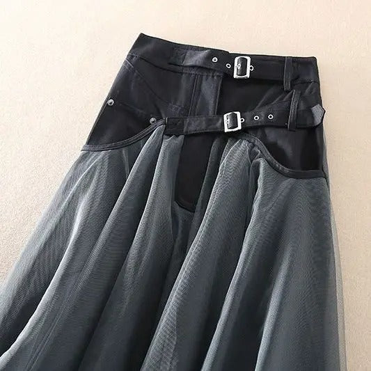 Meshkjol med hög midja för kvinnor