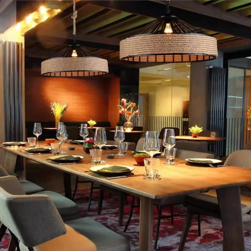 Vintage hampa hänglampa