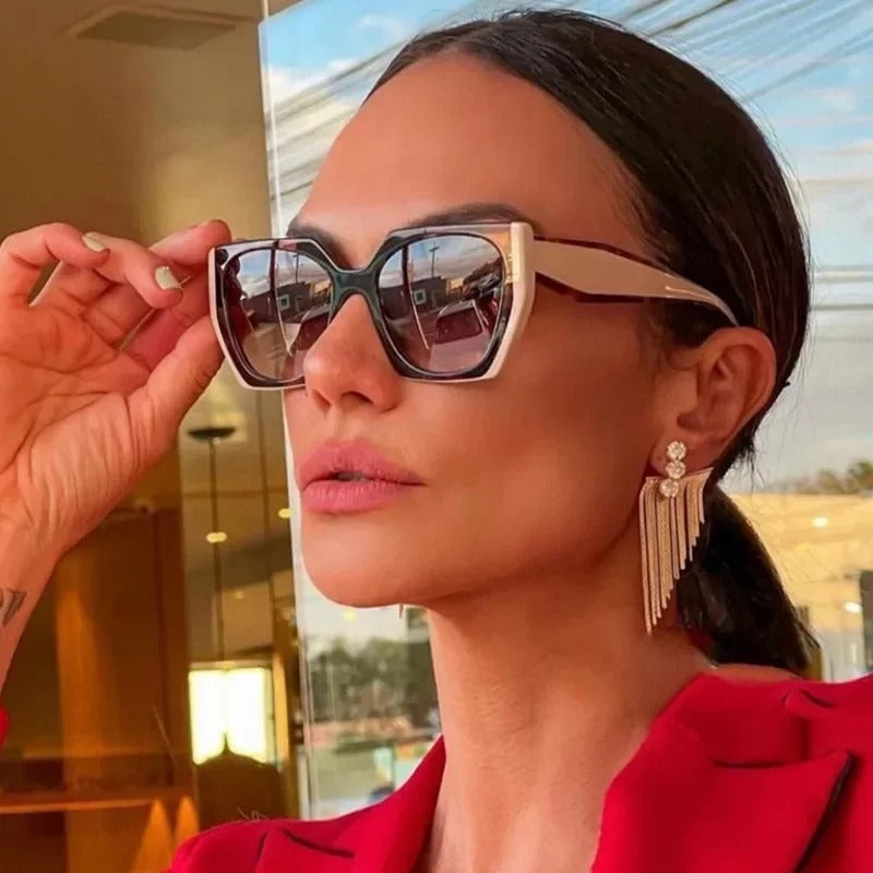 Kattöga Runda Solglasögon