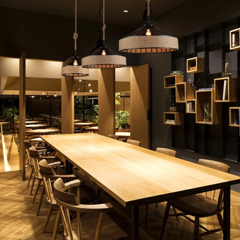 Vintage hampa hänglampa