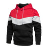 Patchwork Fleece Hoodie för män