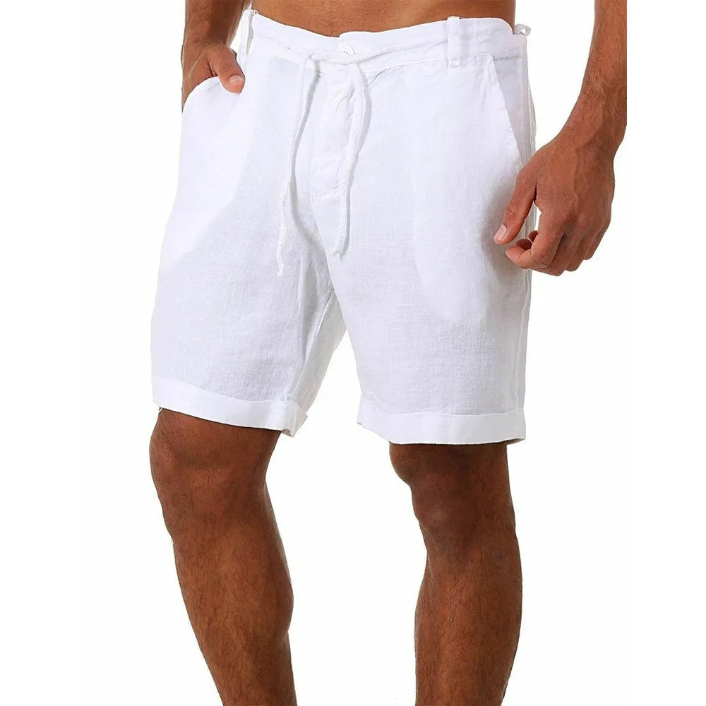 Herrshorts i bomull i linne