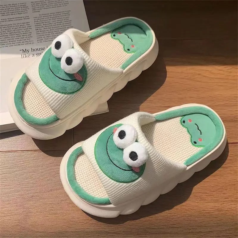 Tjock Sole Frog Tofflor