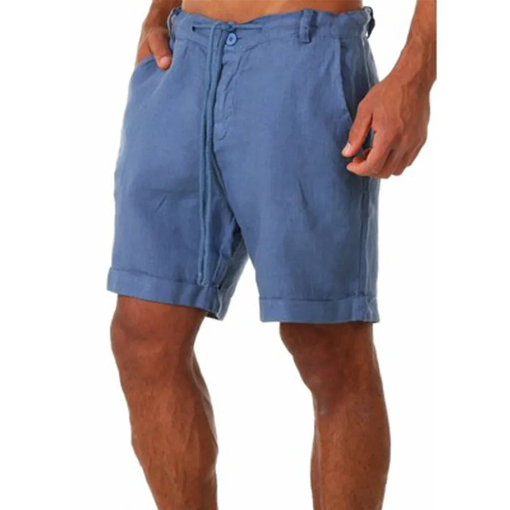 Herrshorts i bomull i linne