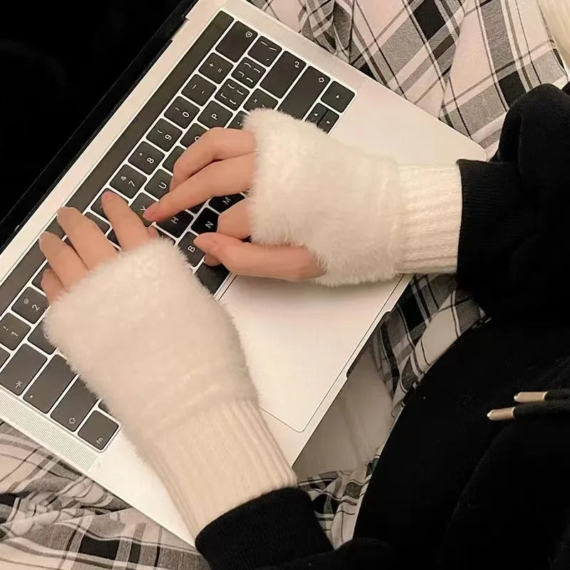 Halvfinger Fleecehandskar