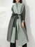 Gradient Plisserad Trench Coat för kvinnor