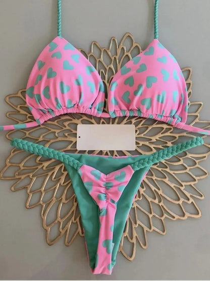Bikiniset med hög midja för kvinnor