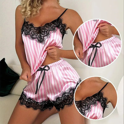 Ärmlöst pyjamasset för kvinnor