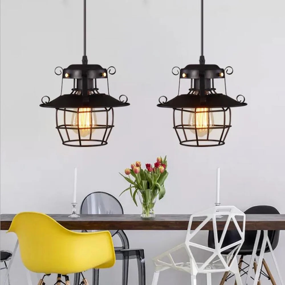 Retro industriell hängande lampa