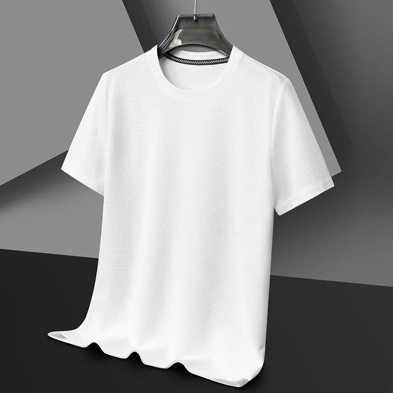 Våfflad T-shirt för män