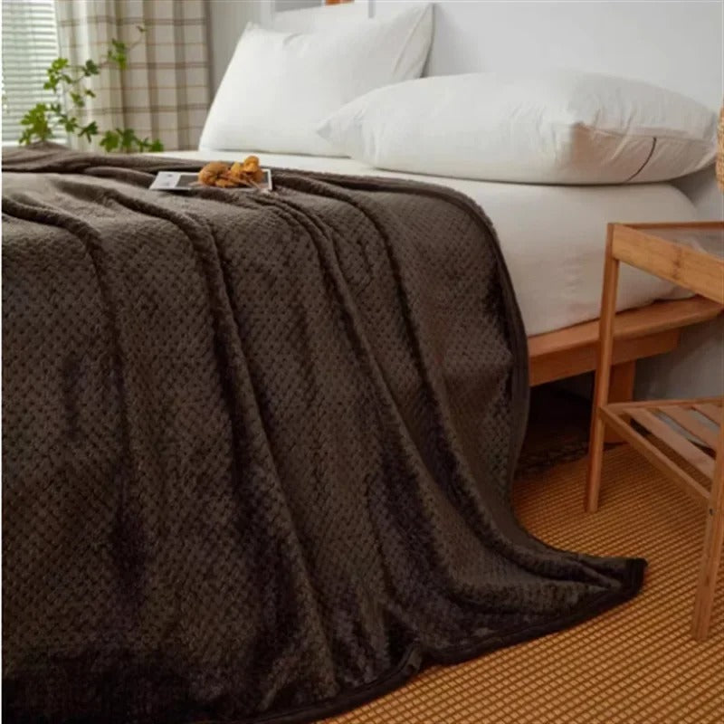 Coral Velvet Wool Blanket