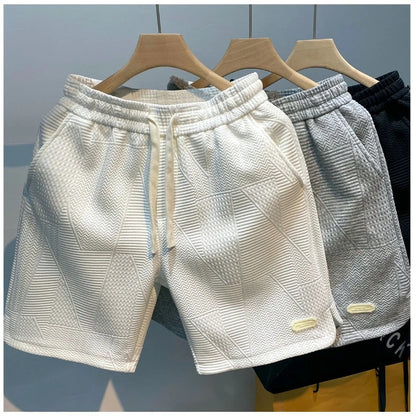 Herrshorts med dragsko i vågmönster