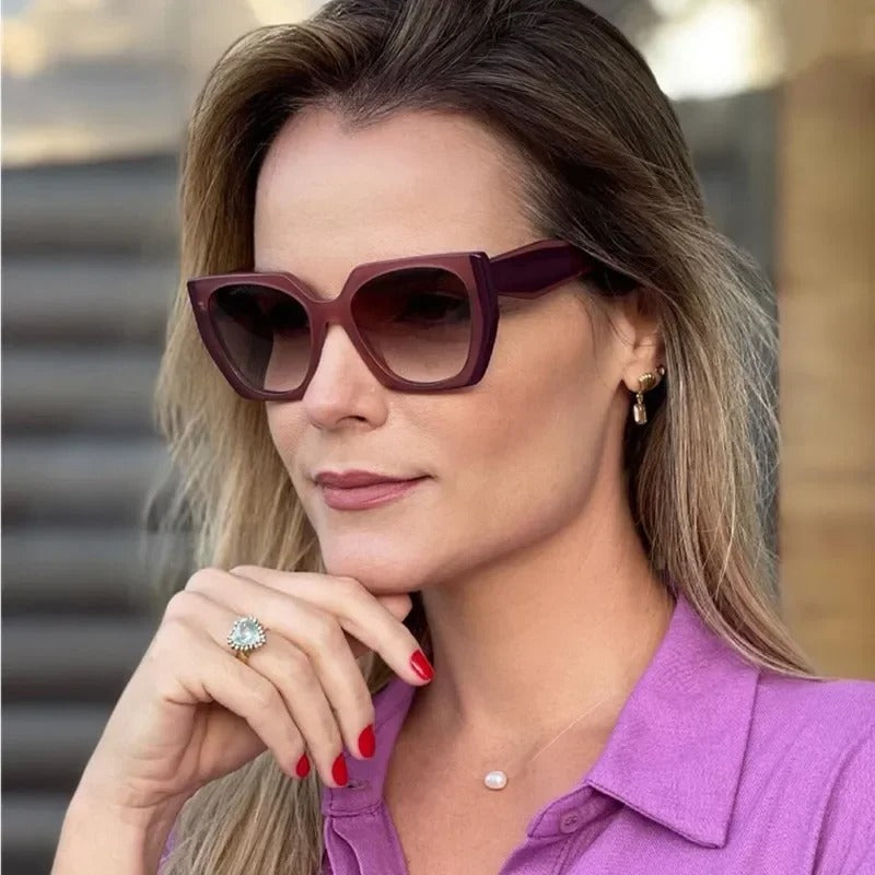 Kattöga Runda Solglasögon