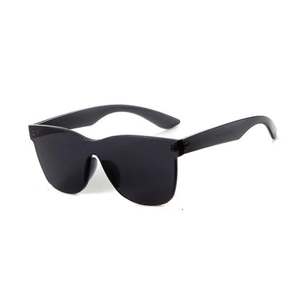 Godisfärg Rimless Fyrkantiga Solglasögon
