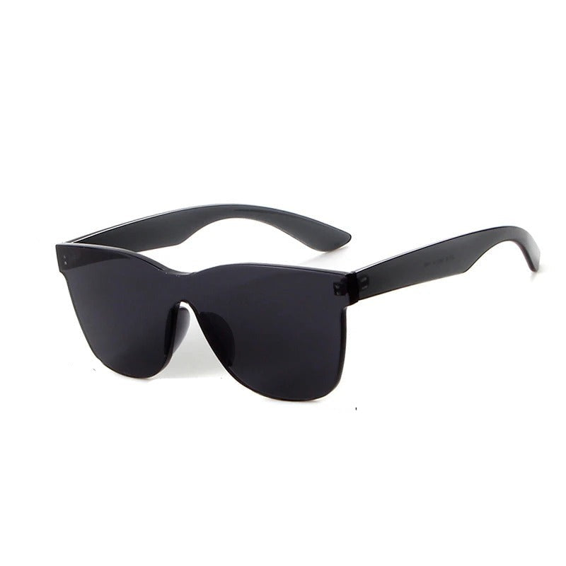 Godisfärg Rimless Fyrkantiga Solglasögon