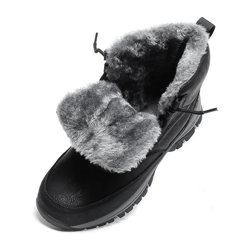 Vintersnöstövlar pälsstil för män