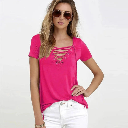 Variant image for Dam T-shirt Trendig Mjuk Bomull-13