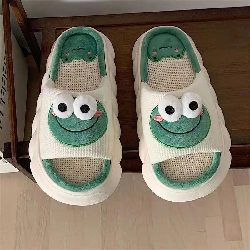 Tjock Sole Frog Tofflor