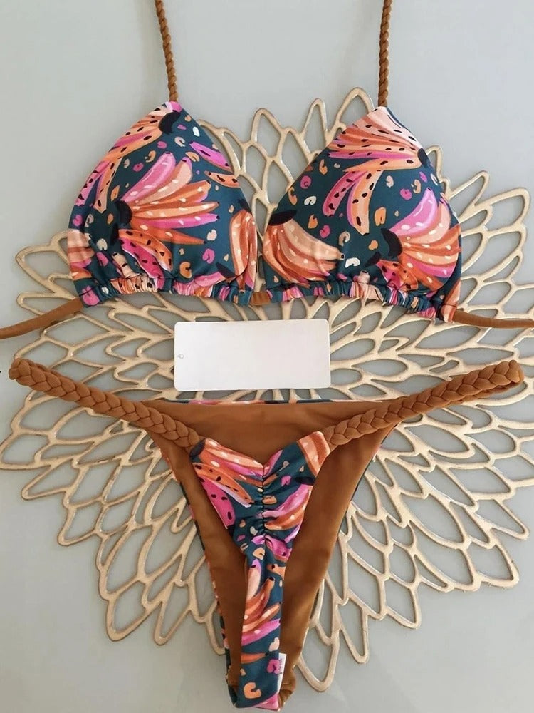 Bikiniset med hög midja för kvinnor